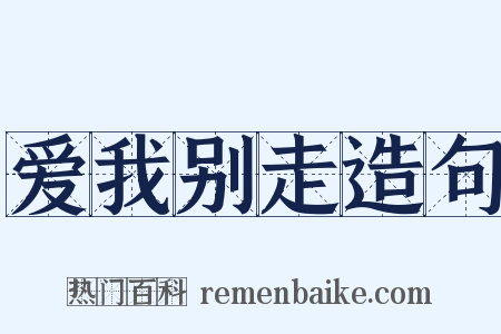 爱我别走造句是什么意思的图片